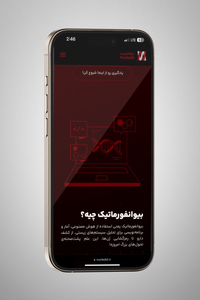 نمونه کار طراحی وبسایت نوکلئوبیت